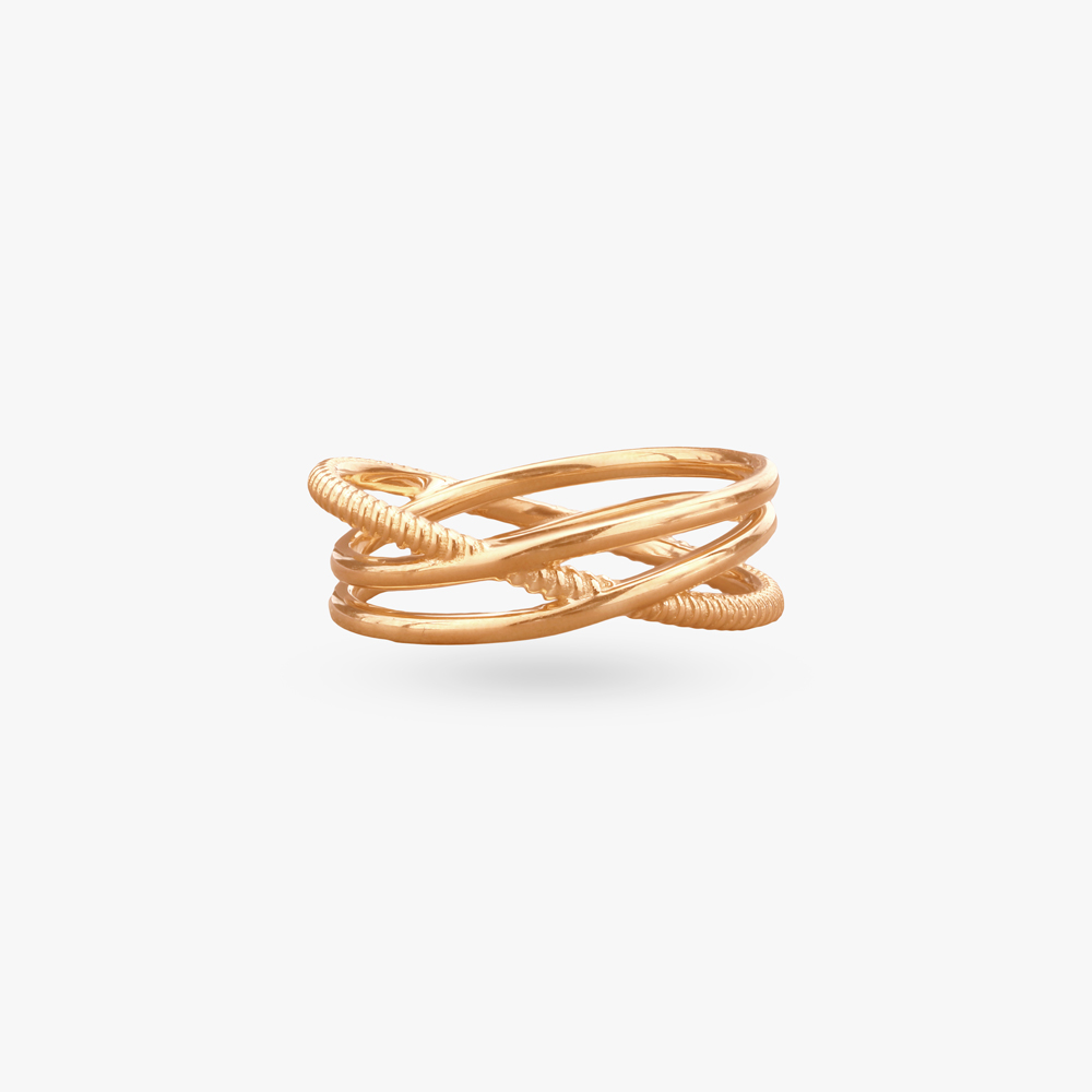 Weave Flow Gold Ring,,hi-res image number null