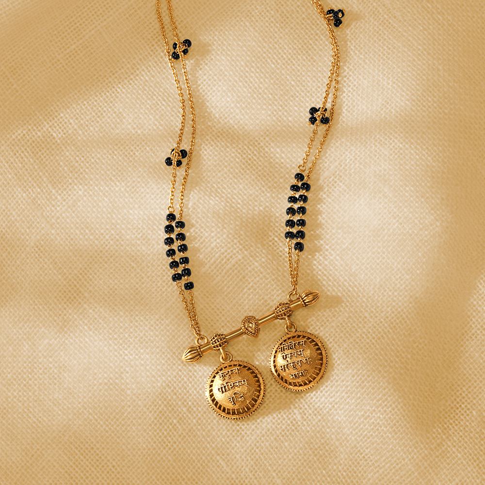 Floral Vati Mangalsutra,,hi-res image number null