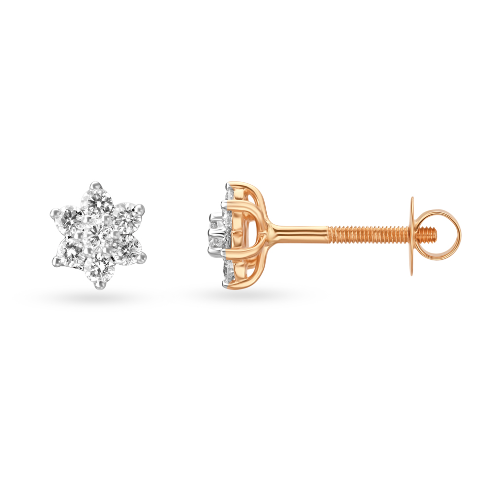 Classic Floral Seven Stone Stud Earrings,,hi-res image number null