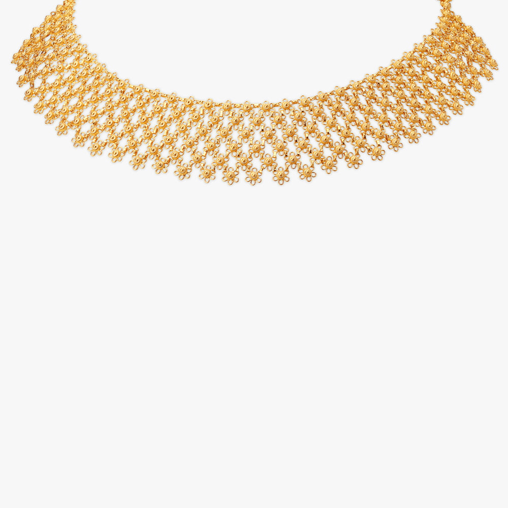 Golden Cascade Lace Gold Necklace,,hi-res image number null