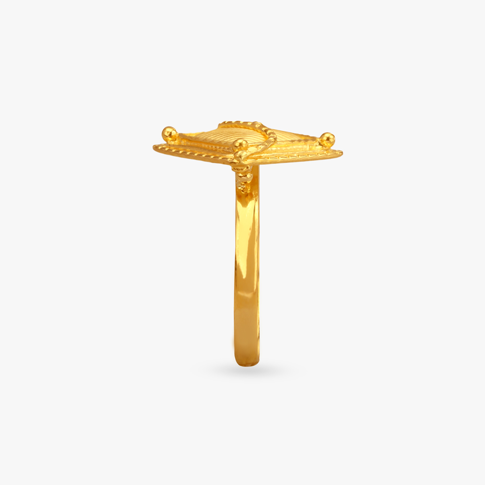 Geometric Radiance Gold Finger Ring,,hi-res image number null
