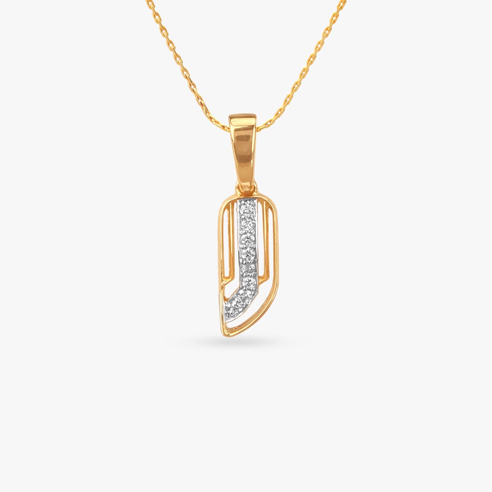 

Line Art Diamond Pendant