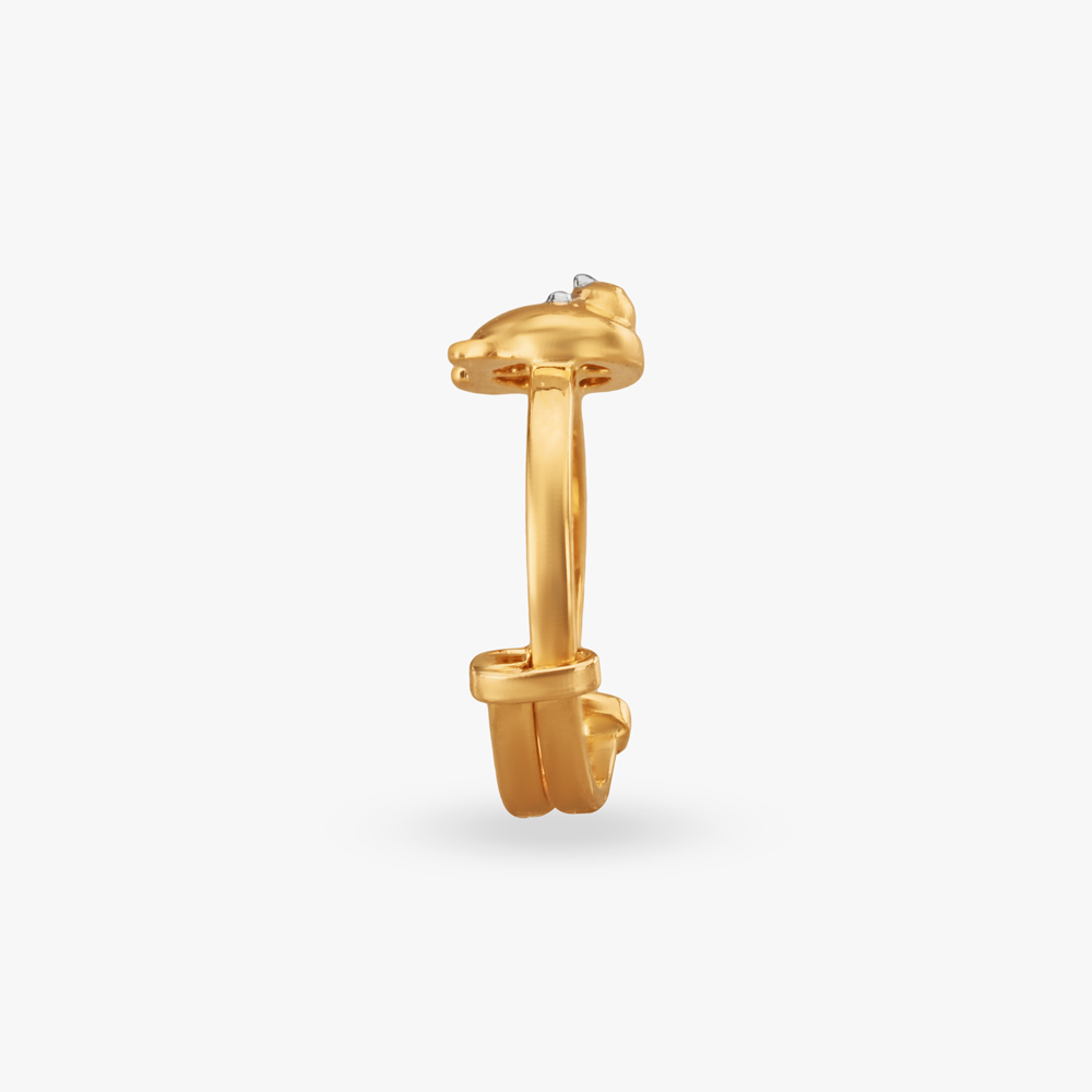 Teddy Charm Gold Ring for Kids,,hi-res image number null
