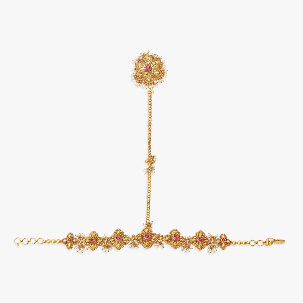 Impressive Gold and Pearl Hathphool,,hi-res image number null
