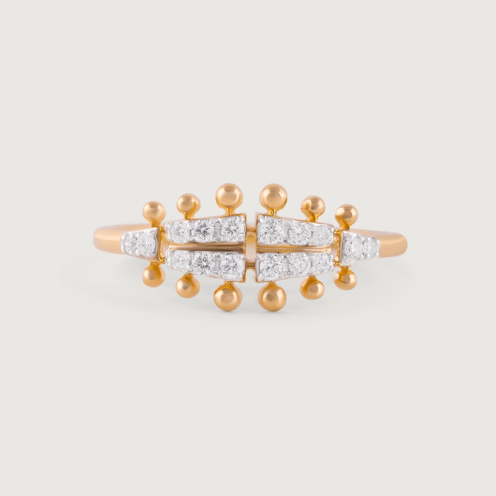 Disco Glam Gold & Diamond  Finger Ring,,hi-res image number null