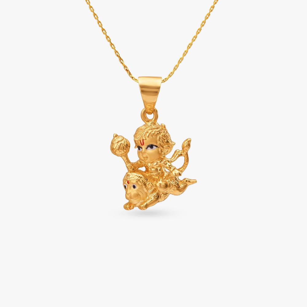 

Veer Hanuman Gold Pendant for Men