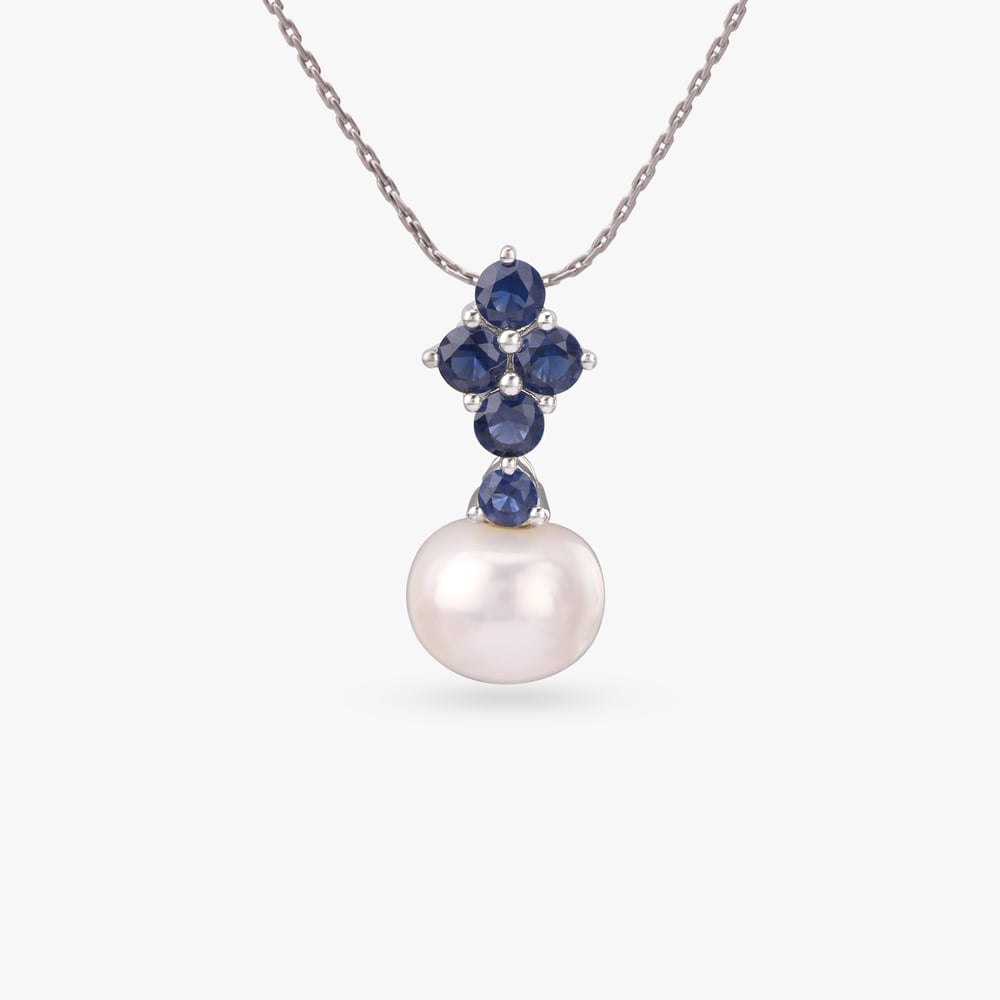 Azure Bloom Silver Pendant,,hi-res image number null