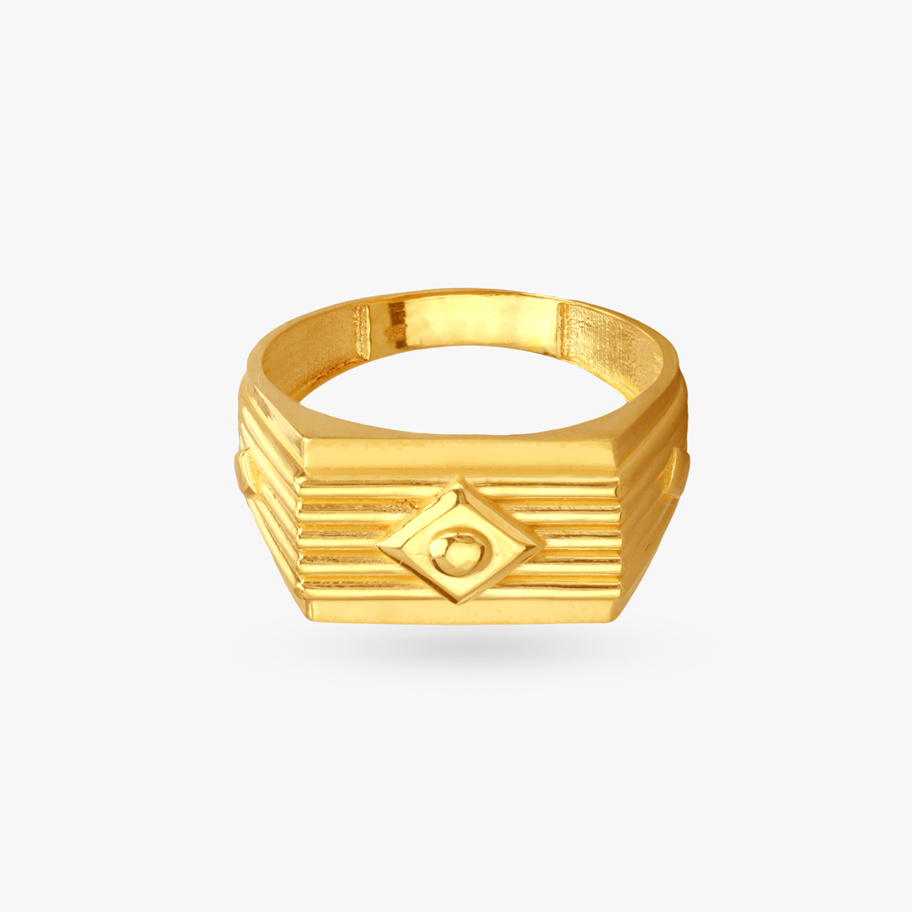 Eternal Sentinel Gold Finger Ring for Men,,hi-res image number null