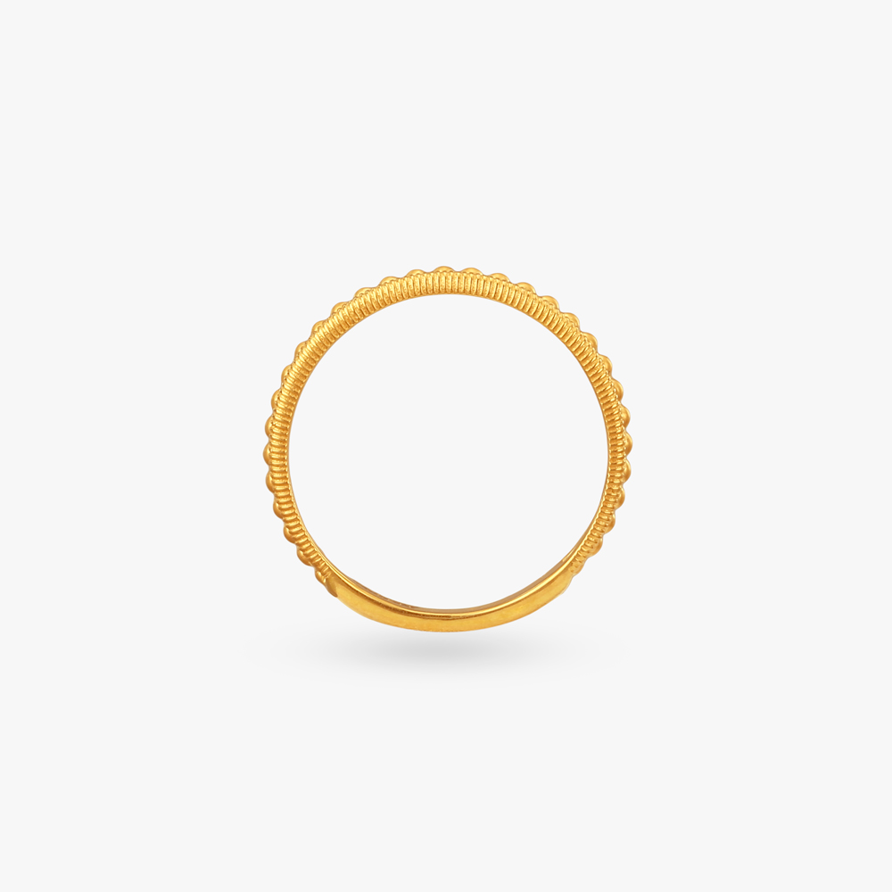 Beaded Edge Gold Ring,,hi-res image number null