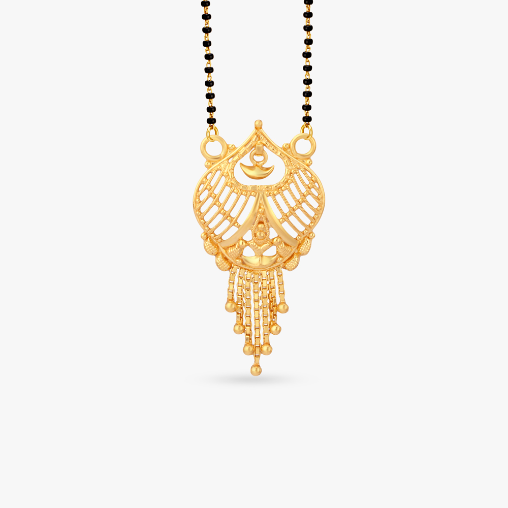 Crescent Canopy Gold Pendant,,hi-res image number null