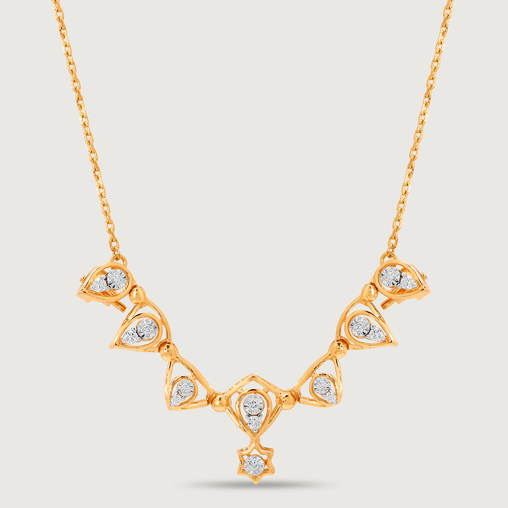 Transformable heart 14KT Gold & Diamond Necklace,,hi-res image number null
