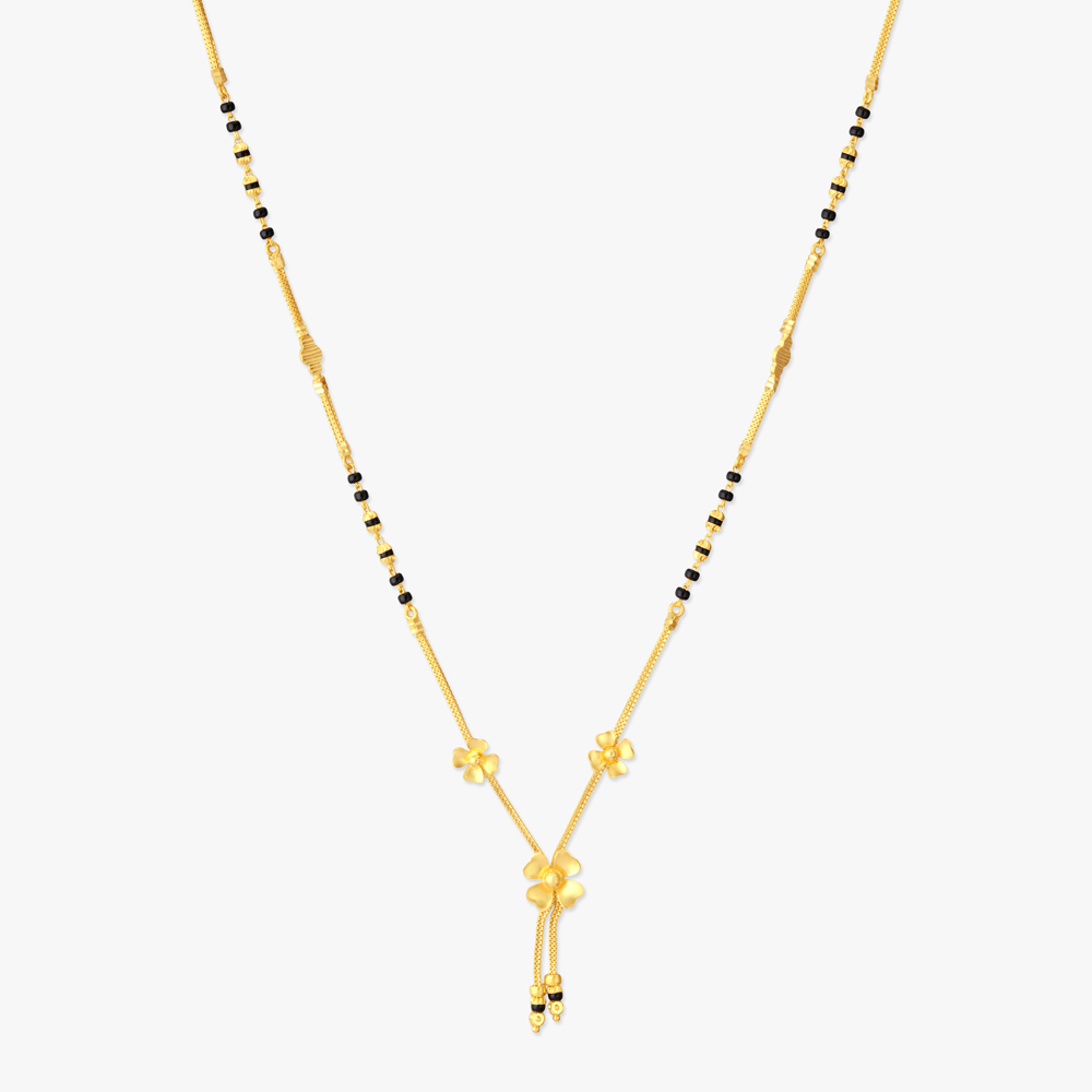 Triple Bloom Drop Mangalsutra,,hi-res image number null