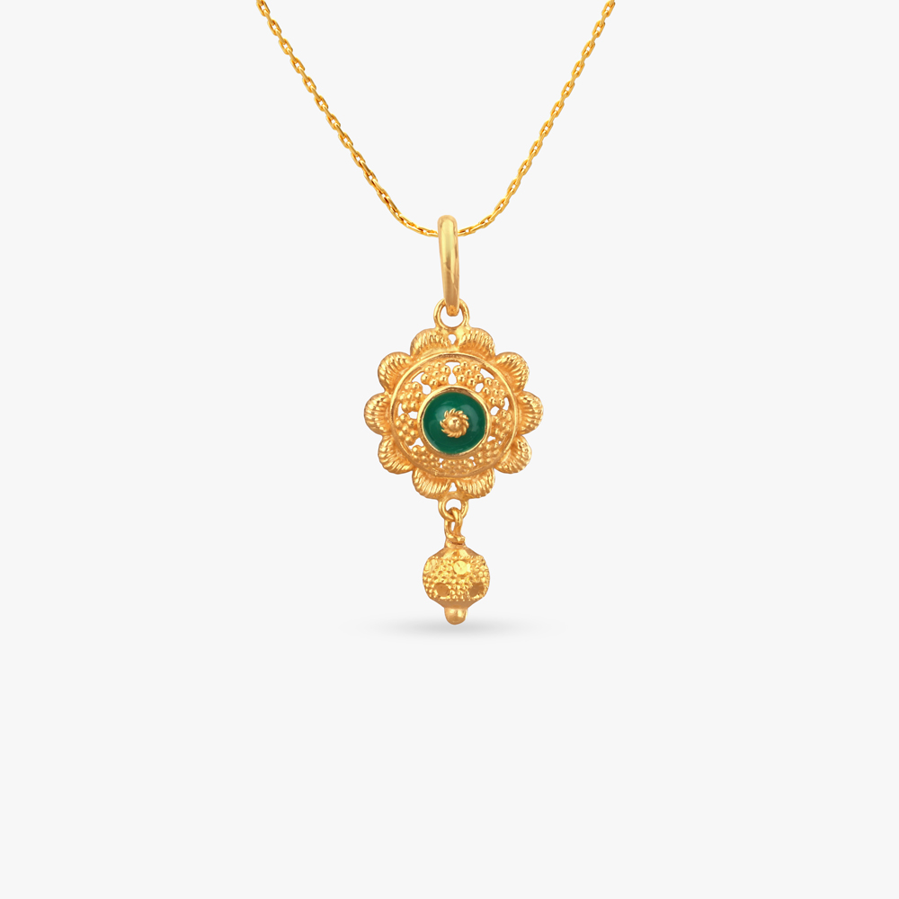 

Ethnic Grace Gold Pendant