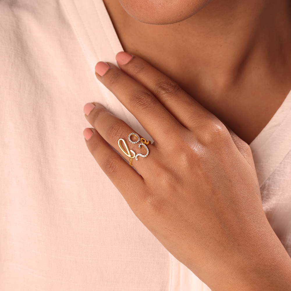 Curvaceous Beauty 14KT Gold & Diamond Ring,,hi-res image number null
