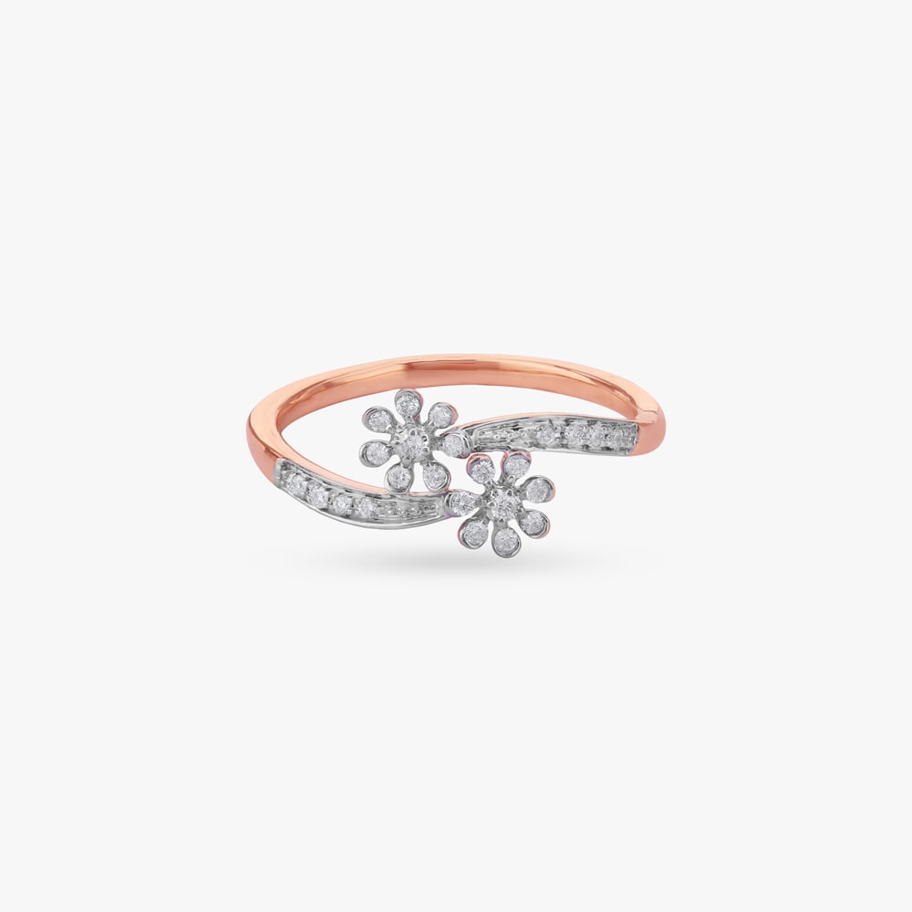 Floral Duet Diamond Ring,,hi-res image number null