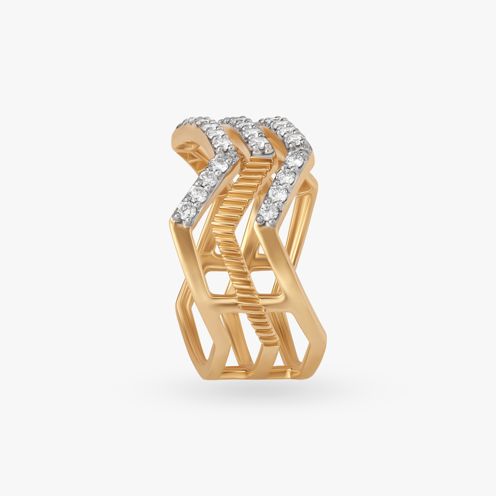 Sharp Stacked Diamond Ring,,hi-res image number null
