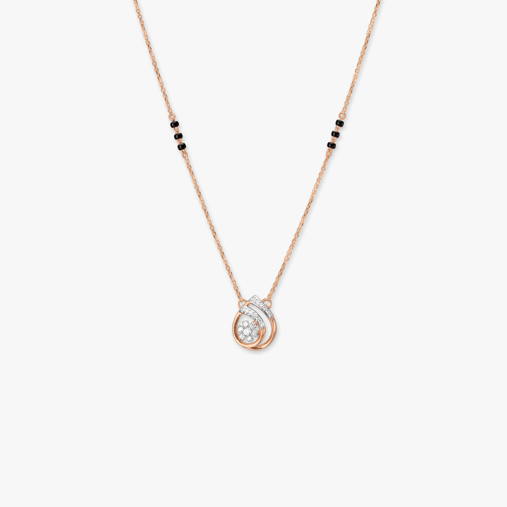 Teardrop Sparkle Diamond Mangalsutra,,hi-res image number null