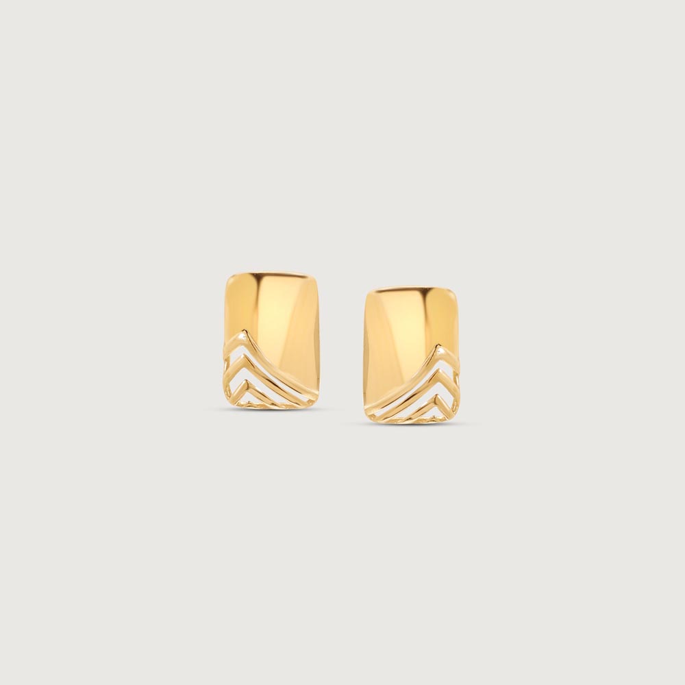 Sleek Rush Gold Stud Earrings,,hi-res image number null