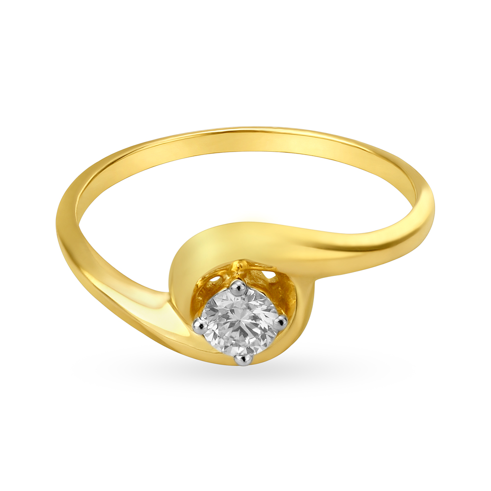 Stunning Flowerbud Single Stone Diamond Ring,,hi-res image number null