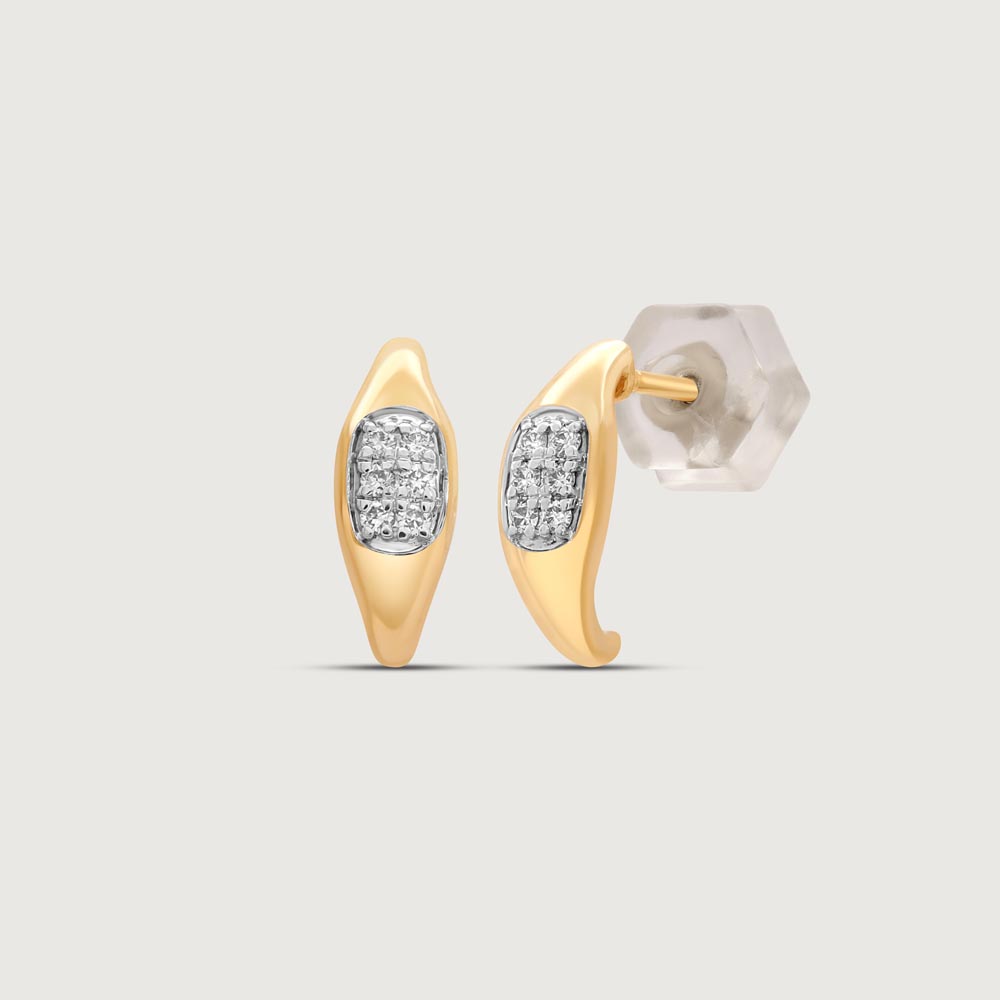 Chic Curve Diamond Hoop Earrings,,hi-res image number null