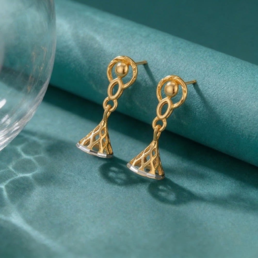 

Gilded Bloom Gold Jhumka Earrings