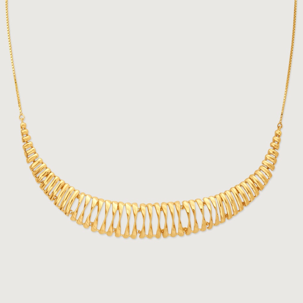 Sleek Radiant Gold Necklace,,hi-res image number null