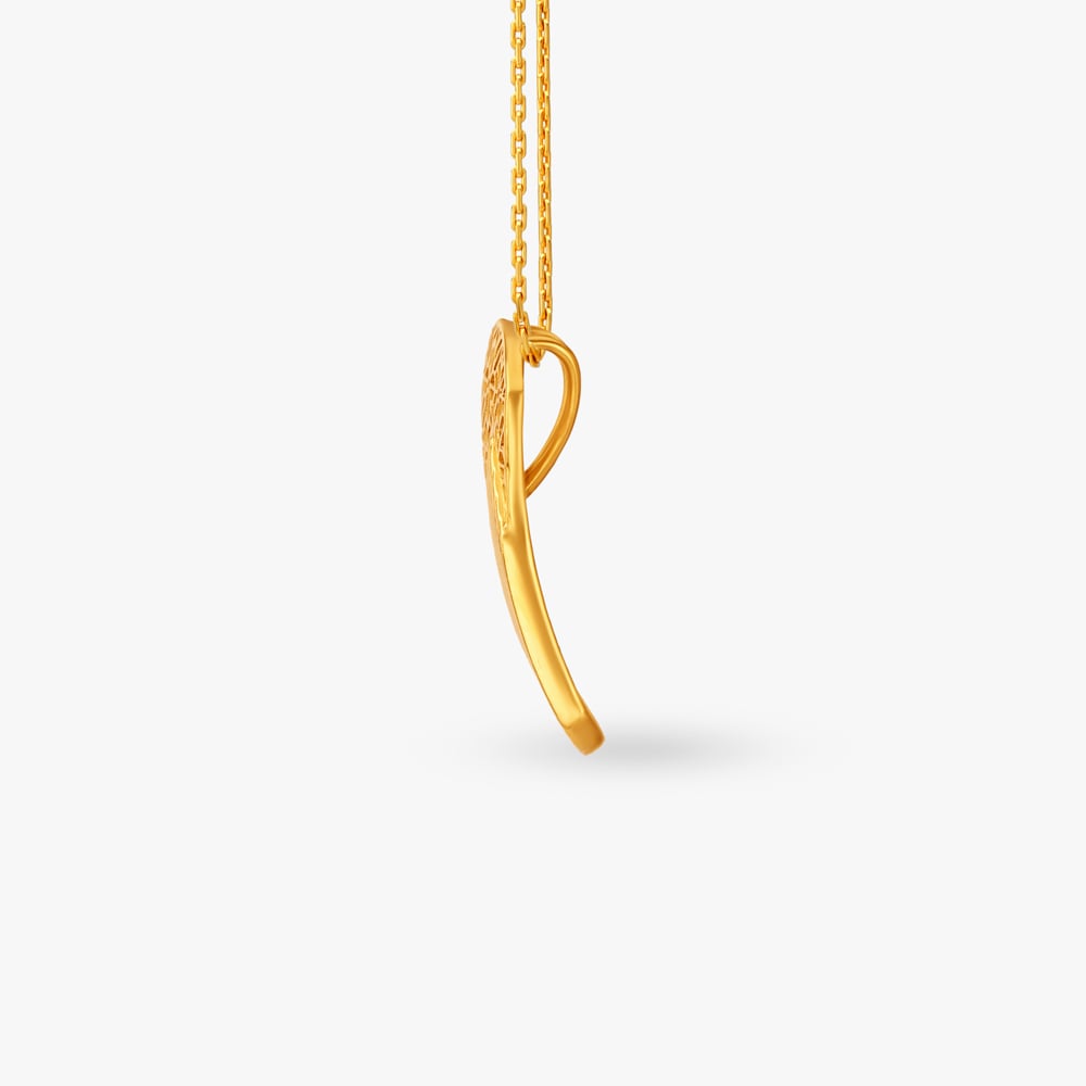 Enigmatic Gold Pendant and Earrings Set,,hi-res image number null