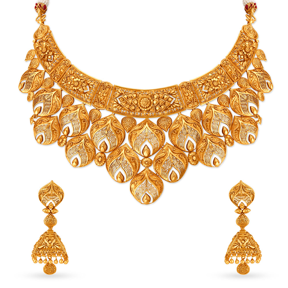 Stately Gold Necklace Set,,hi-res image number null