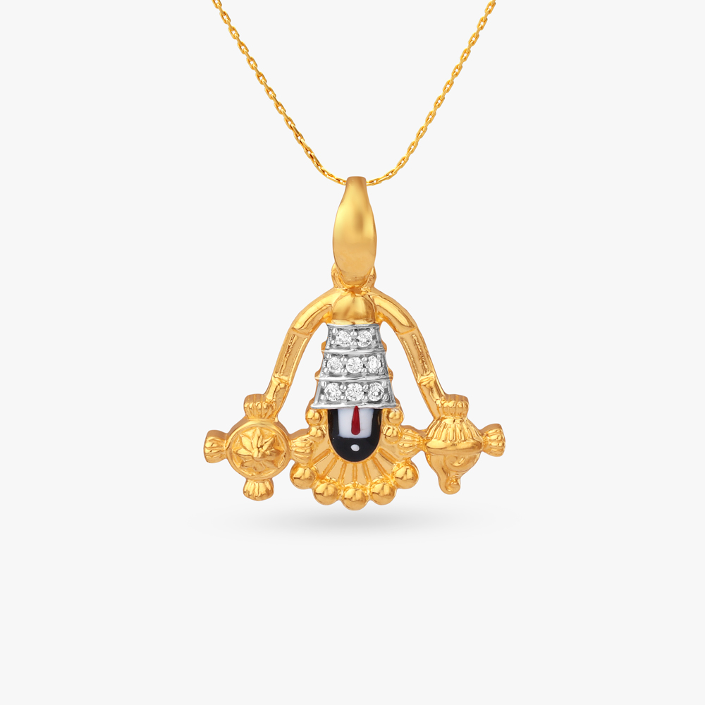 Balaji Aura Gold Pendant for Men,,hi-res image number null