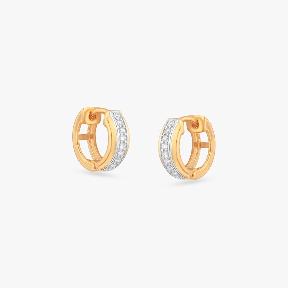Power Statement Diamond Hoop Earrings For Men,,hi-res image number null