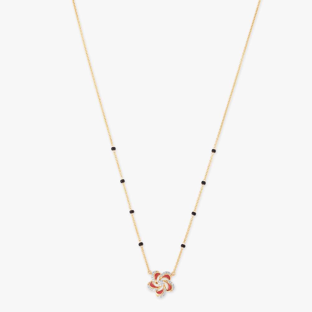 Scarlet Swirl Diamond Mangalsutra,,hi-res image number null