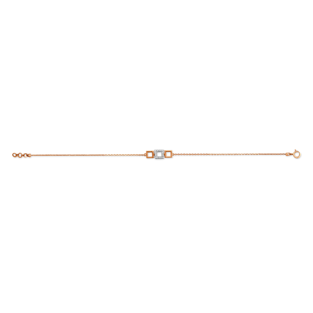 14KT Rose Gold Diamond Bracelet,,hi-res image number null