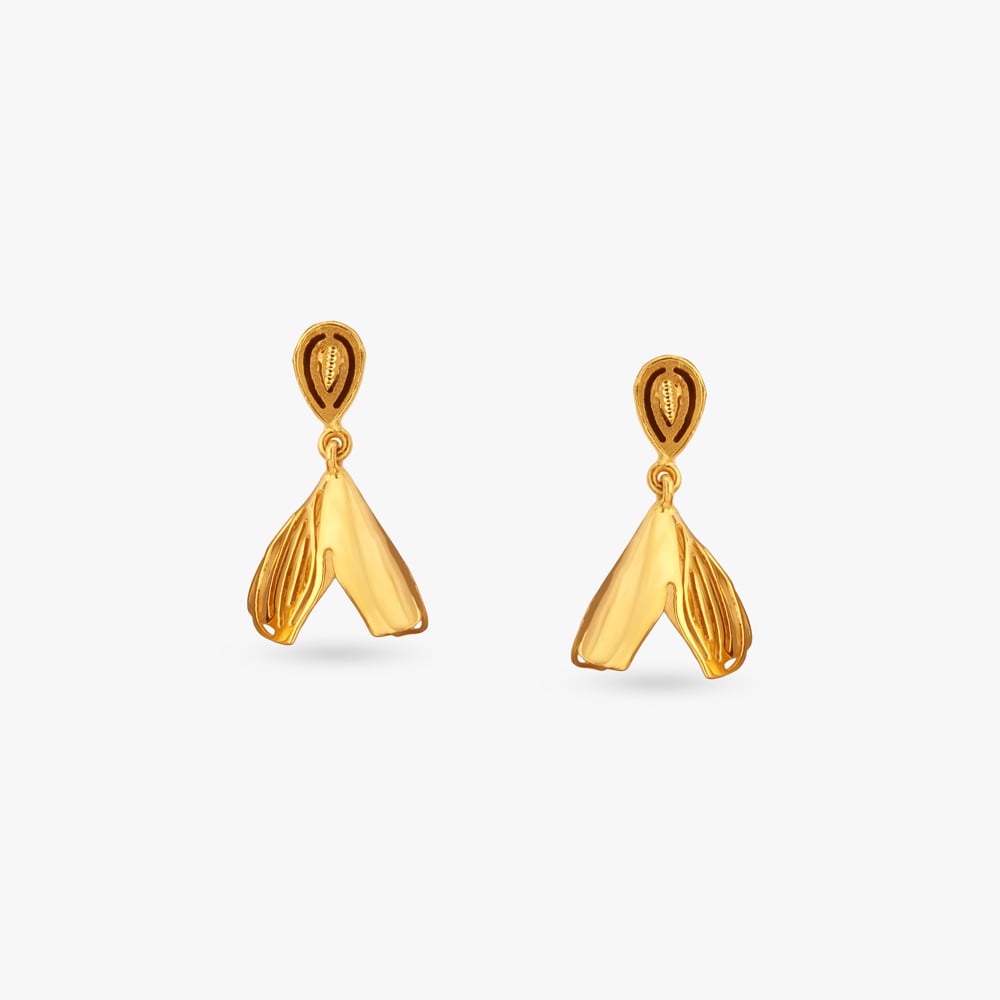 

Bloom Fall Gold Jhumka Earrings