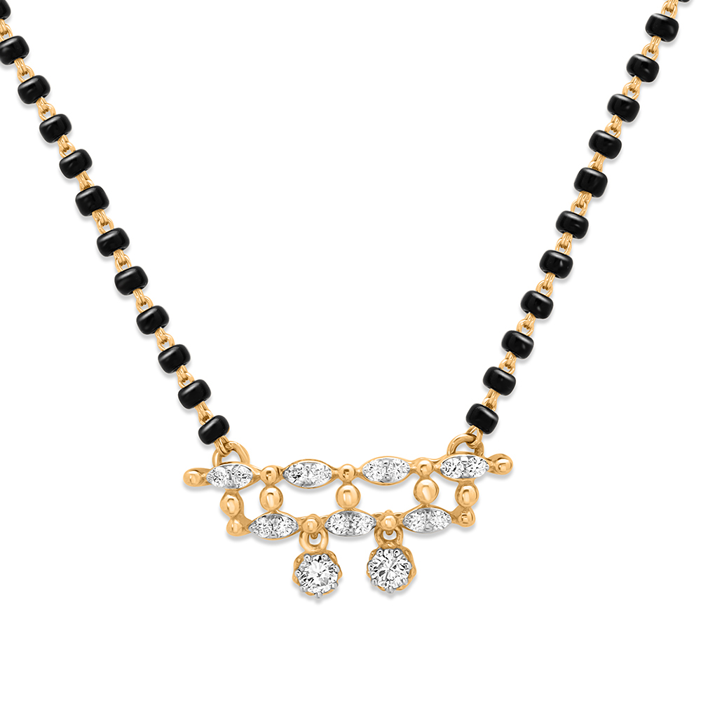 14KT Breath-taking Diamond Mangalsutra,,hi-res image number null