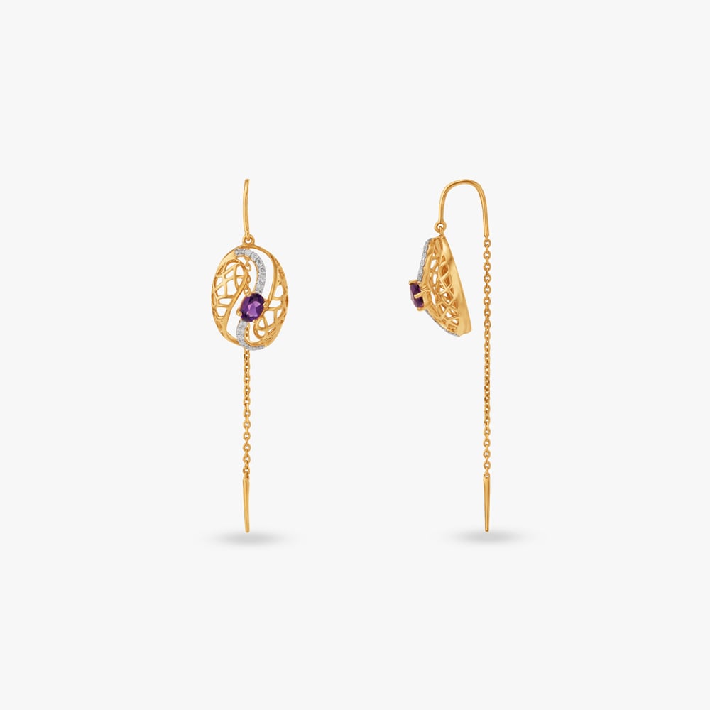

Whisper Chain Diamond Drop Earrings