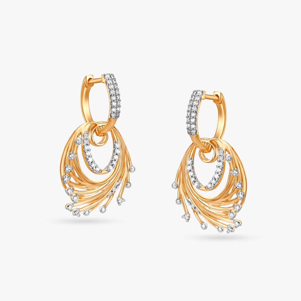 Burst of Sunshine Diamond Drop Earrings,,hi-res image number null