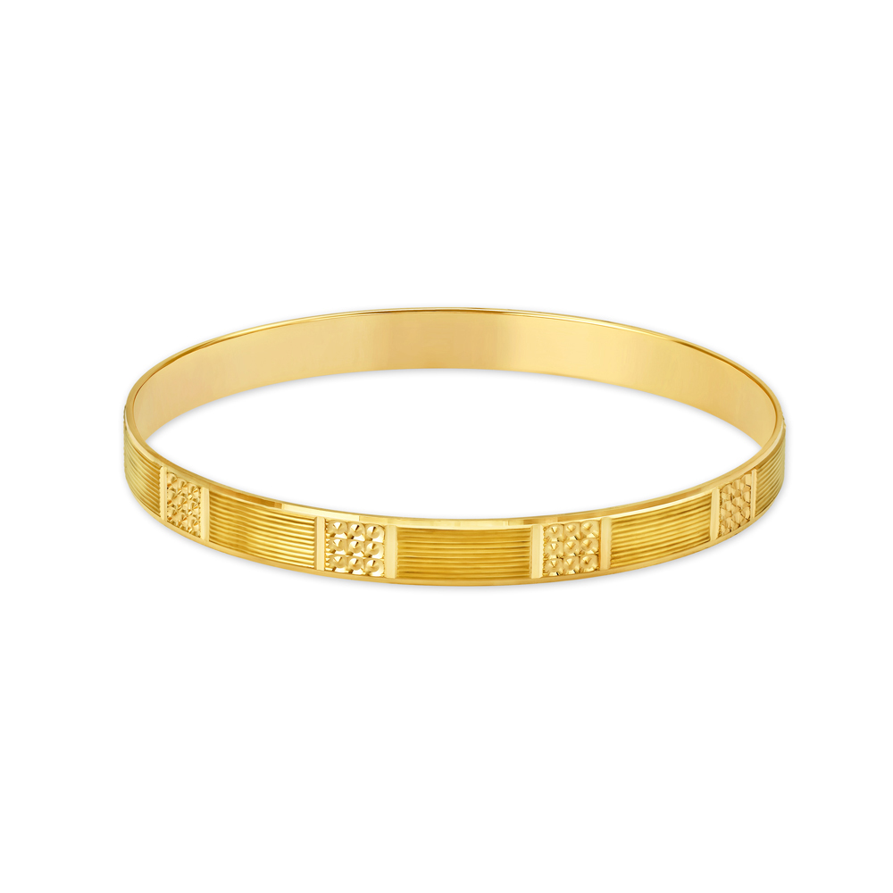 Modish Yellow Gold Carved Bangles,,hi-res image number null