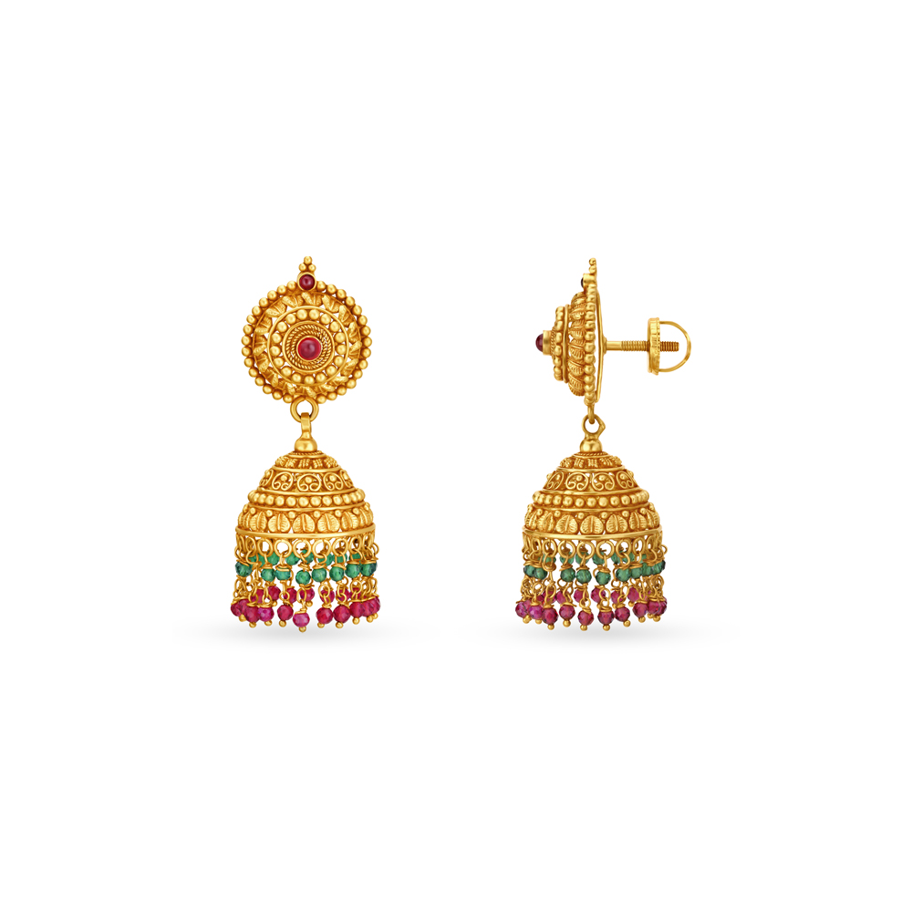 Royal Splendor Gold Drop Earrings,,hi-res image number null