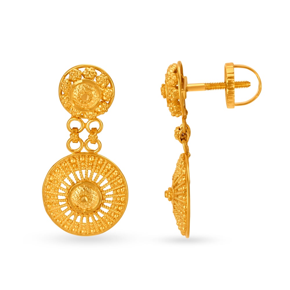Circular Gold Necklace Set,,hi-res image number null