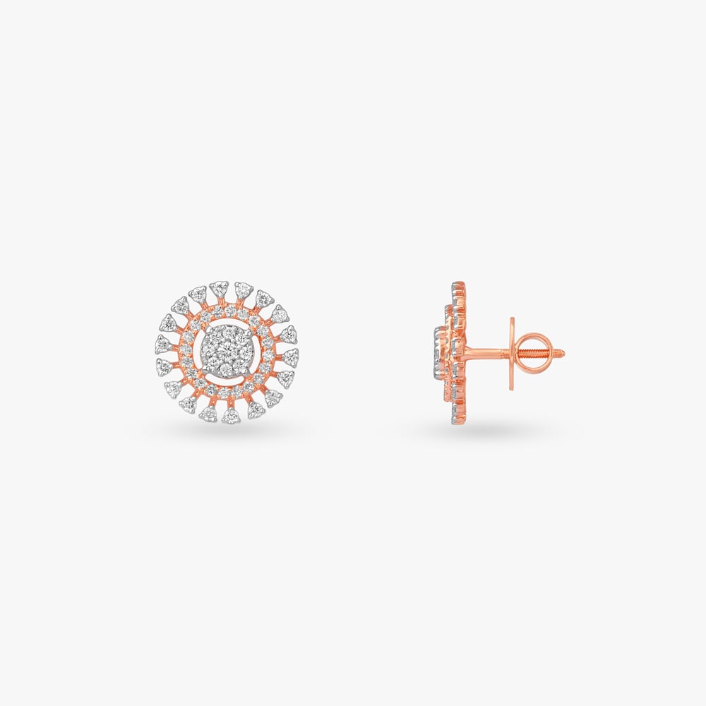 Dazzling Disc Diamond Stud Earrings,,hi-res image number null