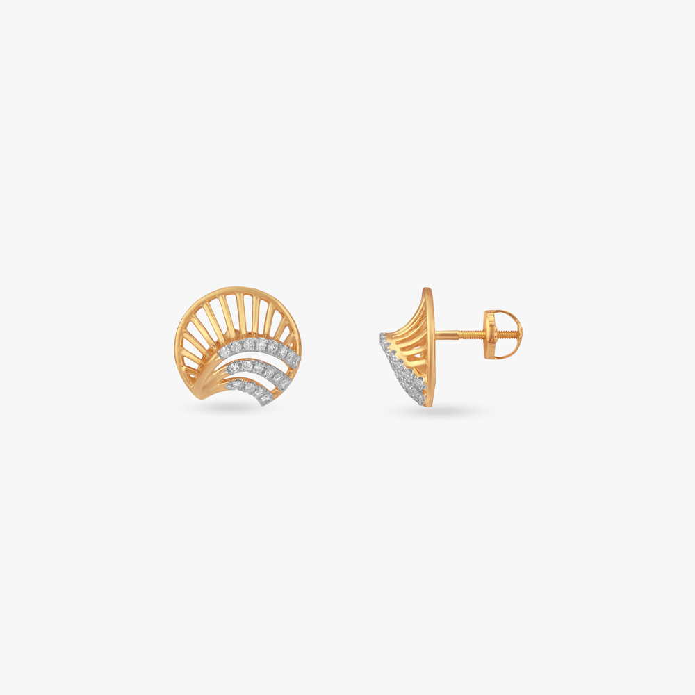 Radiant Horizon Diamond Stud Earrings,,hi-res image number null