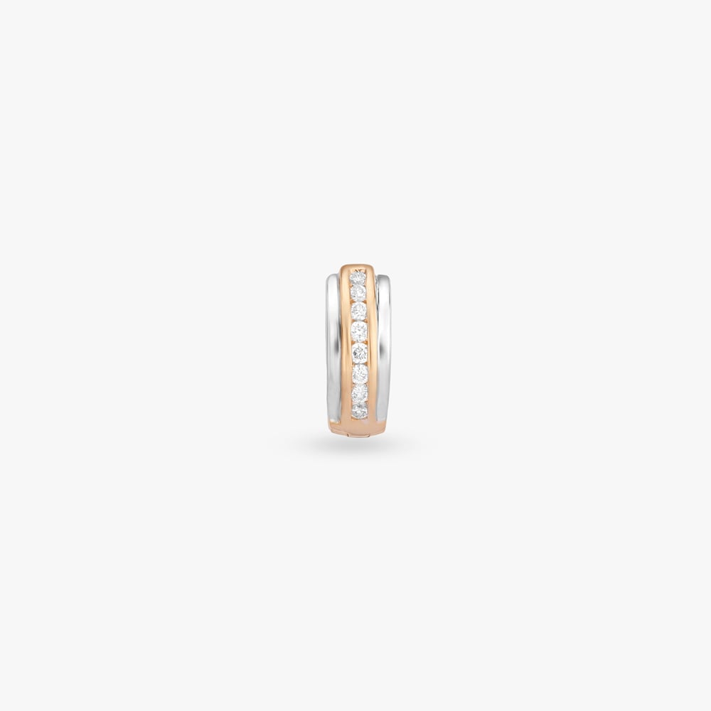 Refined Luxury. Diamond Hoop Earring For Men,,hi-res image number null