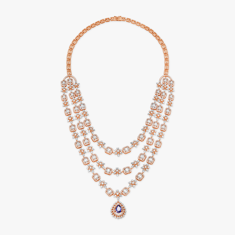 Lovely Gleam Diamond Necklace Set,,hi-res image number null