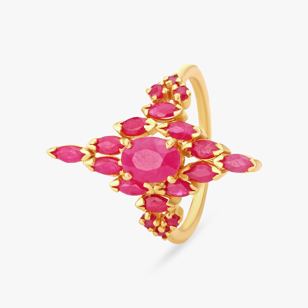 Dazzling Panache Ruby Splendour Finger Ring