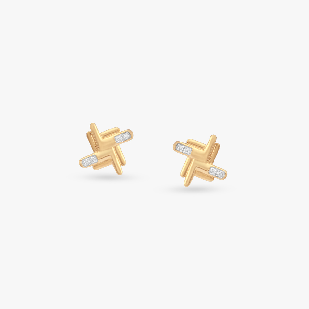

Gridline Spark Diamond Stud Earrings