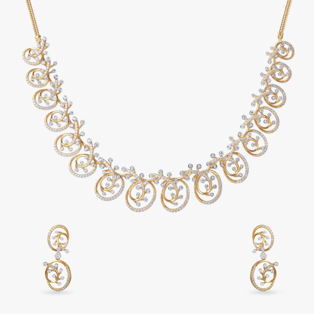 Flawless Brilliance Diamond Necklace Set,,hi-res image number null