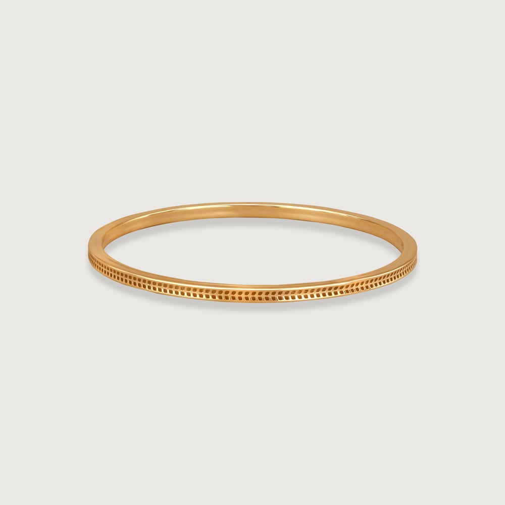 Sleek Textured Gold Bangle,,hi-res image number null