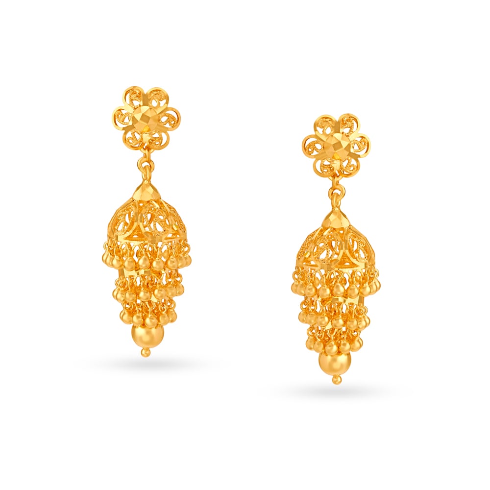 Majestic Artsy Jhumkas,,hi-res image number null
