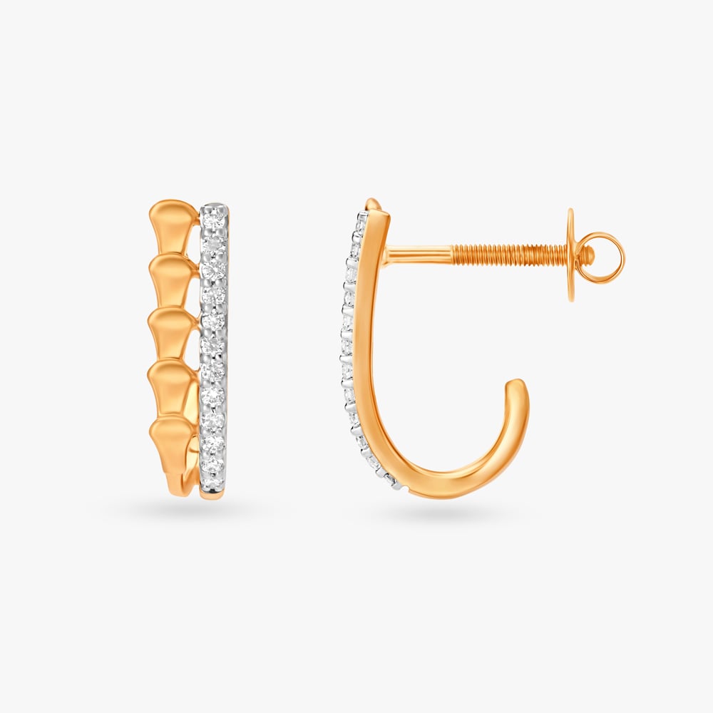 Sparkline Edge Diamond Stud Earrings,,hi-res image number null