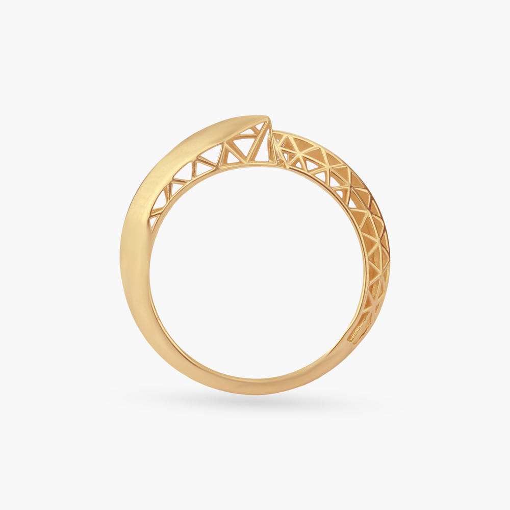 Noir Arc Gold Ring,,hi-res image number null